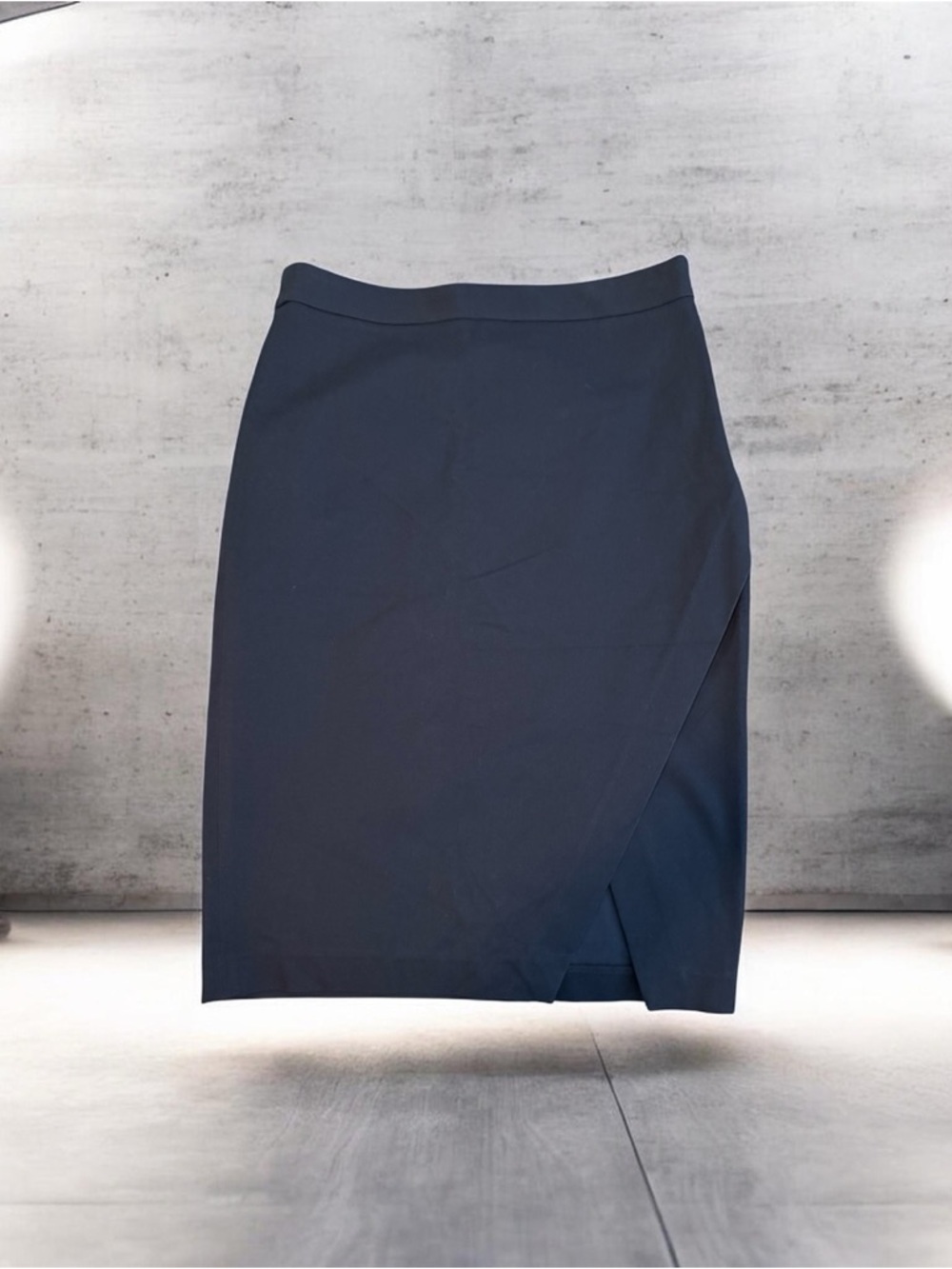 Banana Republic Navy Wrap-Front Pencil Skirt
